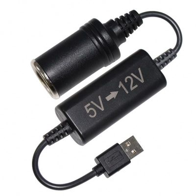 USB naar sigaren Vrouwelijke stopcontact 5v naar 12v USB converter OEM / ODM beschikbaar