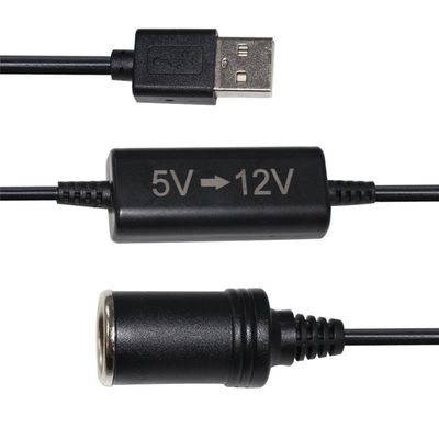 USB naar sigaren Vrouwelijke stopcontact 5v naar 12v USB converter OEM / ODM beschikbaar