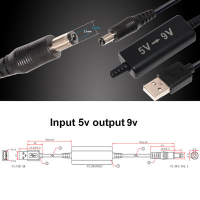10ft 10m DC-DC transformator 5V tot 12V stap-up kabel voor USB naar DC-verander