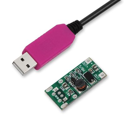 Wit 3A 2.1mm 5 Volt tot 9 Volt USB-converter voor USB-spanningskabel