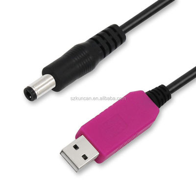 Wit 3A 2.1mm 5 Volt tot 9 Volt USB-converter voor USB-spanningskabel