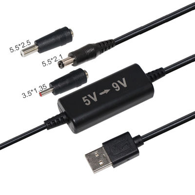 USB 2.0 connector naar DC Jack Male Buck DC Power 5V tot 12V Step Up Converter Cable Set Standard Type Wit/Zwart