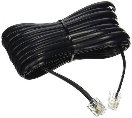 Op maat gemaakte Rj9 gegolfde telefoonkabel 5 voet Rj11 telefoonkabel