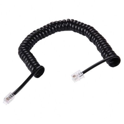 Op maat gemaakte Rj9 gegolfde telefoonkabel 5 voet Rj11 telefoonkabel