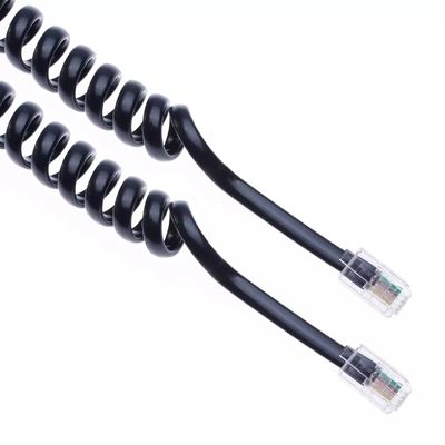 12FT telefoonmodemkabel Spiraal telefoonkabel 24AWG-28AWG