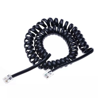 12FT telefoonmodemkabel Spiraal telefoonkabel 24AWG-28AWG