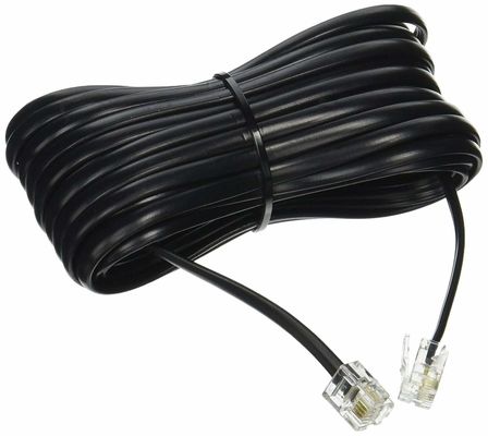 25 voet RJ11 4P4C 4P2C Telefoonverlengkabel Duurzaam