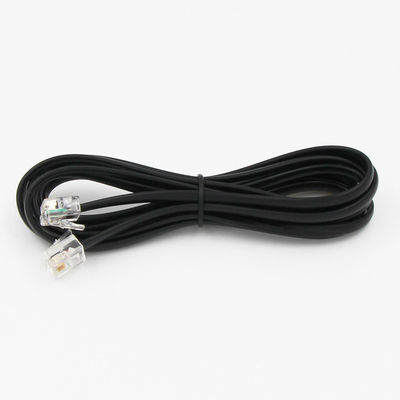 25 voet RJ11 4P4C 4P2C Telefoonverlengkabel Duurzaam