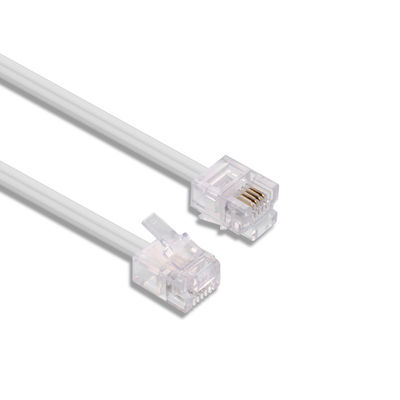 Standaard 4P4C 4P2C 6P2C 6P4C telefoonverlengkabel 24AWG-28AWG