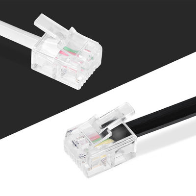Standaard 4P4C 4P2C 6P2C 6P4C telefoonverlengkabel 24AWG-28AWG