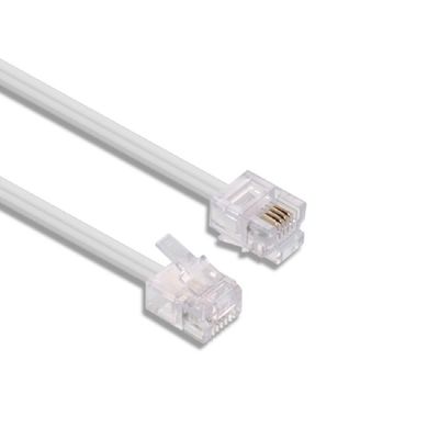 10M 2 paar 4 kernen Vlak Telefoon Koperkabel Vaste telefoonverlengkabel