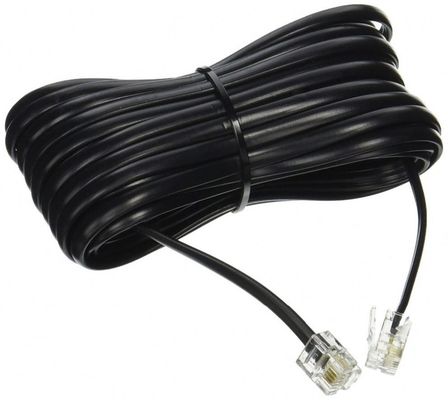 RJ14 Telefoonlijn Kabel 16MHz Gekrulde Handset Snoer 24-30AWG