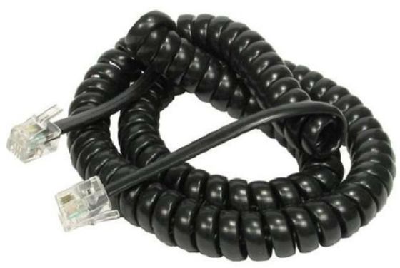 1.5M 5ft 4P4C RJ11 Telefoonontvanger kabel Lang krullend telefoon kabel