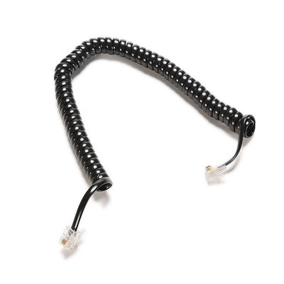 1.5M 5ft 4P4C RJ11 Telefoonontvanger kabel Lang krullend telefoon kabel