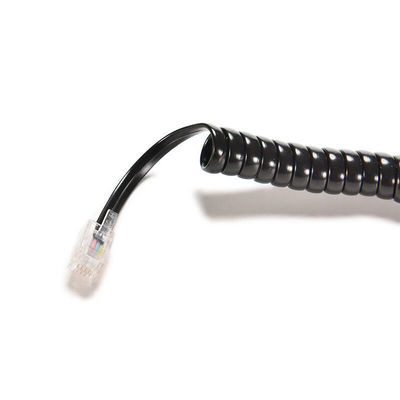 1.5M 5ft 4P4C RJ11 Telefoonontvanger kabel Lang krullend telefoon kabel