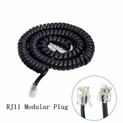 16 MHz Spiraaltelefoonkabel Beschermd RJ9 RJ11 RJ12 Gekrolde telefoonlijn 6P6P 6P4C 4P4C 4P2C
