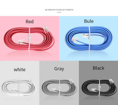 1 meter 24AWG Telefoon Flat Cable Telefoon Patch Cord RJ12 tot RI12 6P6C