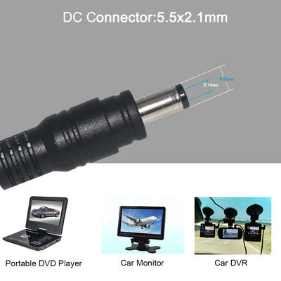 1m/2m/5m man tot man DC-verlengkabel met PVC-jas en 3,5*1,35mm diameter