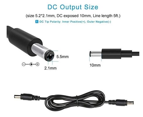 1m/2m/5m man tot man DC-verlengkabel met PVC-jas en 3,5*1,35mm diameter