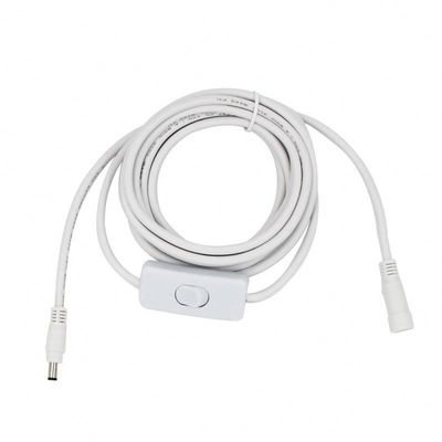 Op maat gemaakte 12V gelijkstroomverlengkabel 5,5*2,5 mm man tot vrouw met schakelaar 120cm