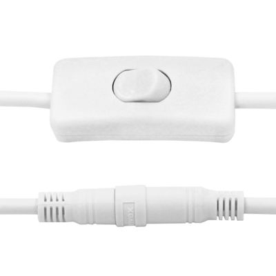 Op maat gemaakte 12V gelijkstroomverlengkabel 5,5*2,5 mm man tot vrouw met schakelaar 120cm