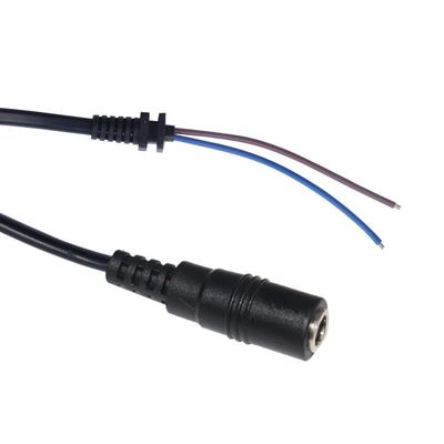 DC5521 Plug Connector To Open End Power Cord Cable met koperen geleider