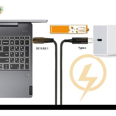 20V 15V 9V 5V PD oplaadkabel USB Type C 3.1 Mannelijk tot DC Mannelijk 5521 5525mm connector