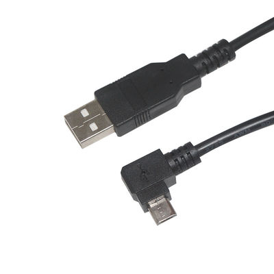 Zwarte micro-USB-gegevenskabel voor camera en MP3 1m 1,5m vlechtbescherming