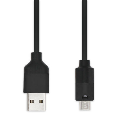 Zwarte micro-USB-gegevenskabel voor camera en MP3 1m 1,5m vlechtbescherming