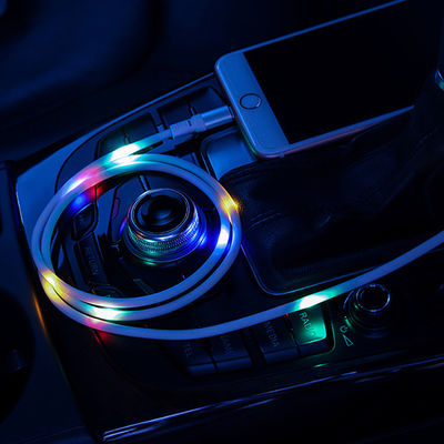 Stemcontrole Kleurrijke LED-verlichting Micro USB-datakabel voor telefoon