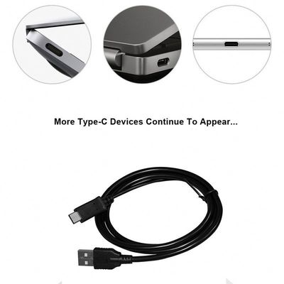 Foliebescherming USB Type C snellaadkabel 1m/3m Wit/Zwart