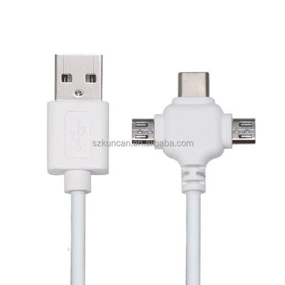0.5m USB 2.0 Quick Charge USB Data kabel 3 in 1 USB oplaadkabel