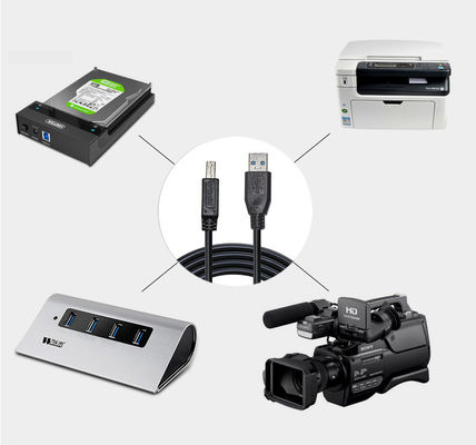 Sneloplader USB A Male naar USB B Male USB 3.0 Extension Cord Data Wire