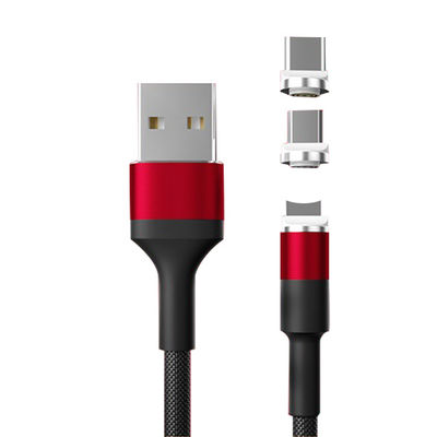 USB-type Micro-USB 360 graden 3 in 1 Led USB-magnetische adapterkabel voor snel opladen