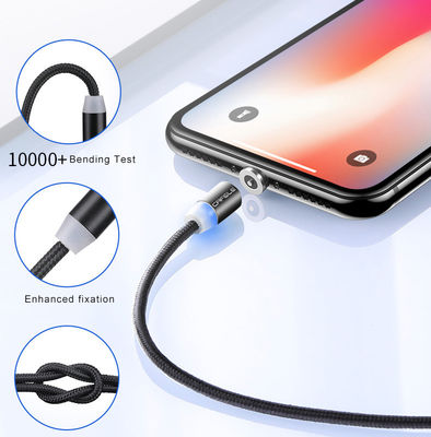 USB-type Micro-USB 360 graden 3 in 1 Led USB-magnetische adapterkabel voor snel opladen