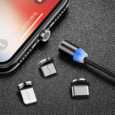 USB-type Micro-USB 360 graden 3 in 1 Led USB-magnetische adapterkabel voor snel opladen