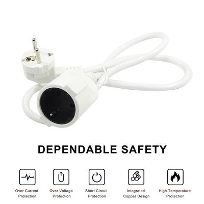 EU-verlengkabel H05VV-F 3G0.75mm2 Zwart Industriële stroomkabel