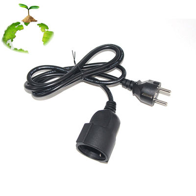 6 ft zwart cee/7 EU AC Power Cord 3Pin Splitter Cable 1 tot Double Female Y Type Split Lead