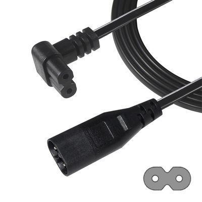 0.5M VDE 250V 2.5A H03VVH2-F 0.75MM2 2 kern IEC C7 tot IEC C8 stroomverlengkabel