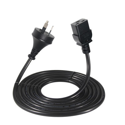 Australische 3-pins stekker naar IEC C19 netsnoer 6ft PVC-mantel