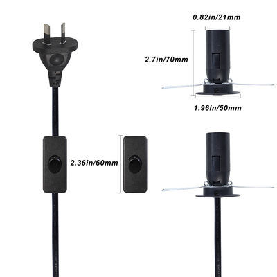 SAA Power Cord met 303 aan-uit schakelaar en E14 E12 stopcontact voor zoutlamp