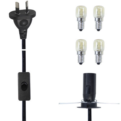 SAA Power Cord met 303 aan-uit schakelaar en E14 E12 stopcontact voor zoutlamp