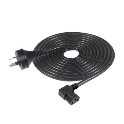 90 graden rechthoek C13 tot SAA 3Pin stroomkabel H05VV-F 3G*0.75mm2 1.2M voor PC-monitor