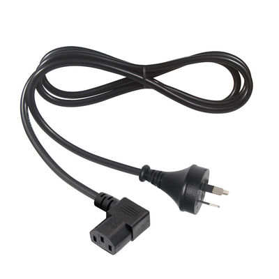 90 graden rechthoek C13 tot SAA 3Pin stroomkabel H05VV-F 3G*0.75mm2 1.2M voor PC-monitor