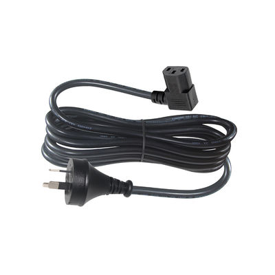 90 graden rechthoek C13 tot SAA 3Pin stroomkabel H05VV-F 3G*0.75mm2 1.2M voor PC-monitor