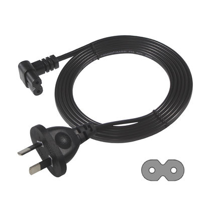 2m SAA Iec Plug H03vvh2f 2X075mm2 Australische 2 Prong Figuur 8 Ac Kabel Einde Uitbreiding Hoek C7 Connector Power Cord