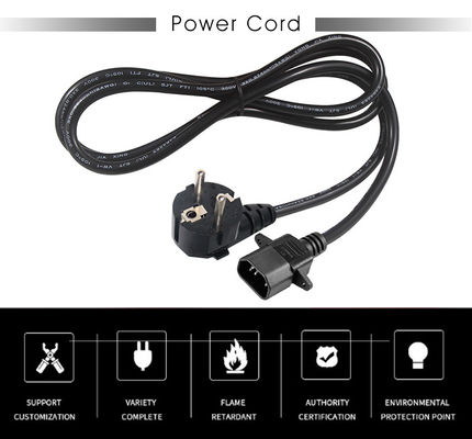 CEE 7/7 tot IEC C14 stroomkabel 250V 16A VDE-gecertificeerd