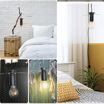 3ft-6ft zoutlamp stroomkabel met E12 E14 E26 E27 lamphouder en aan/uit schakelaar
