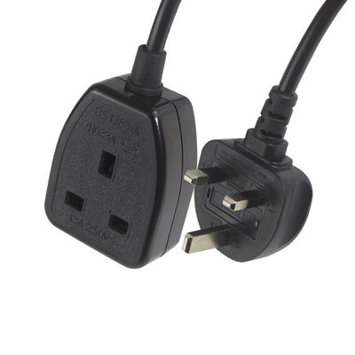 0.75M Man tot Vrouw Kettle Lood Drie-Fase Power Cord Voor Britse stroomvoorziening