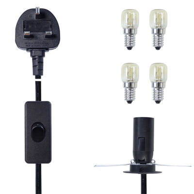 E14 Houder Himalaya zoutlamp stroomkabel met 1,2 M kabellengte en 303 aan/uit schakelaar